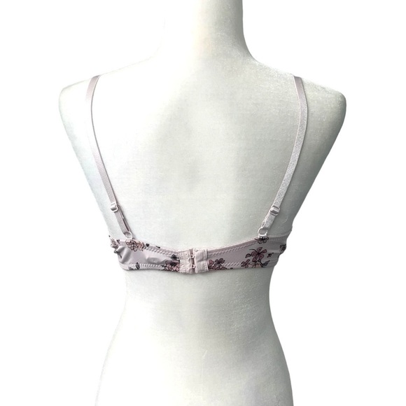 Kathy Ireland Light Pink Floral Bra - Size 36D - Picture 3 of 6